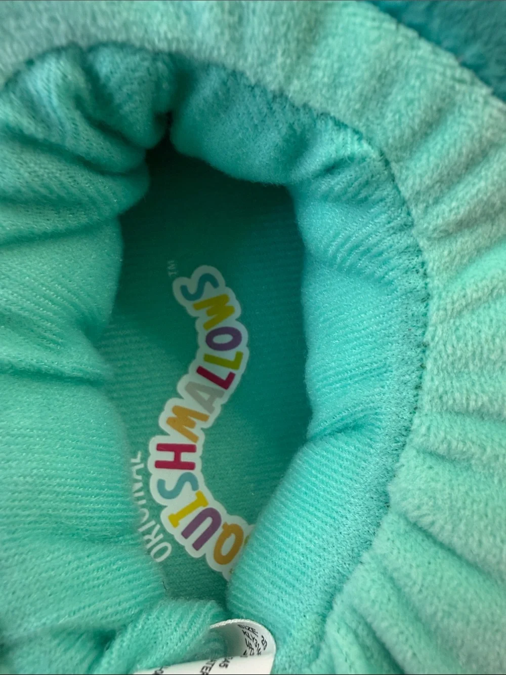 Squishmallows Teal and Mint Plush Sea Monster Kids Slippers